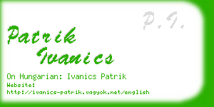 patrik ivanics business card